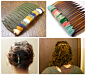 DIY一个简单的彩色毛线发夹