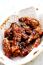 Sweet and Sour Chicken Wings - crispy oven-baked chicken wings with homemade sweet and sour sauce. These wings are addictive and delicious | rasamalaysia.com