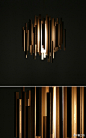 西班牙灯饰品牌Arturo Alvarez的一款木灯,由长短不一的木条组成，很迷人的灯光效果。