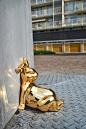 Pols Potten - Belly Bunny Money Box - Gold - Gold