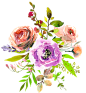 春季手绘水彩花卉设计PNG元素