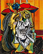 Crying woman (1937) by Pablo Picasso. Qué  profunda tristeza siento al contemplarlo! !!: 