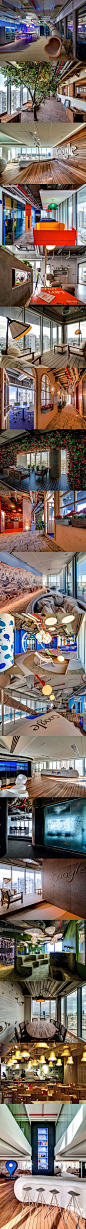 一家公司的办公室有一千种室内装修风格，只有Google能做到。位于以色列的Google办公室由瑞士的设计师 Camenzind Evolution 设计。
