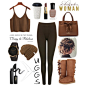 A fashion look from August 2017 featuring spaghetti strap top, brown pants and ugg boots. Browse and shop related looks.