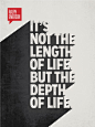 Poster Quote, Art Print, Minimalist Poster, Quote, Illustration, Minimalist Quotation Print - Ralph Waldo Emerson : Title : Your Story    Its not the length of life. But the depth of life.  - Ralph Waldo Emerson    Inspired by Ralph Waldo Emerson, this