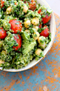 Avocado Lemon Quinoa Cilantro Chickpea Salad