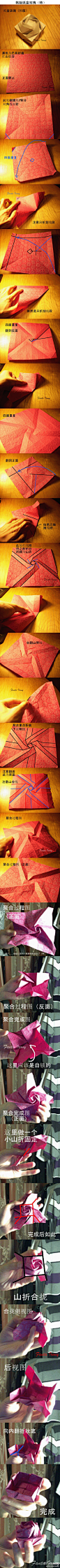 韩版纸盒玫瑰折纸~www.meethere.cn