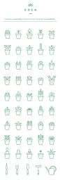 https://www.behance.net/gallery/24695383/Succulent-icon-set-free-download: 