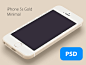 Dribbble - iPhone 5s Minimal Gold - Free PSD by Hüseyin Yilmaz ☺