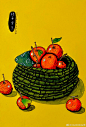 一组水果静物写生
色彩非常鲜艳了！！
#儿童美术#

来源：HAORONG啊 ​​​​