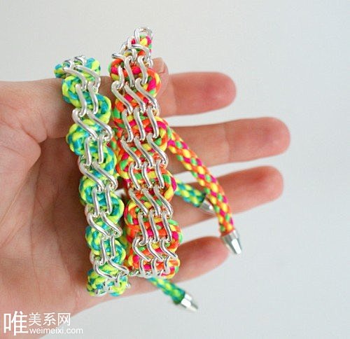 DIY漂亮的螺纹手链手镯 时尚杂志推荐款