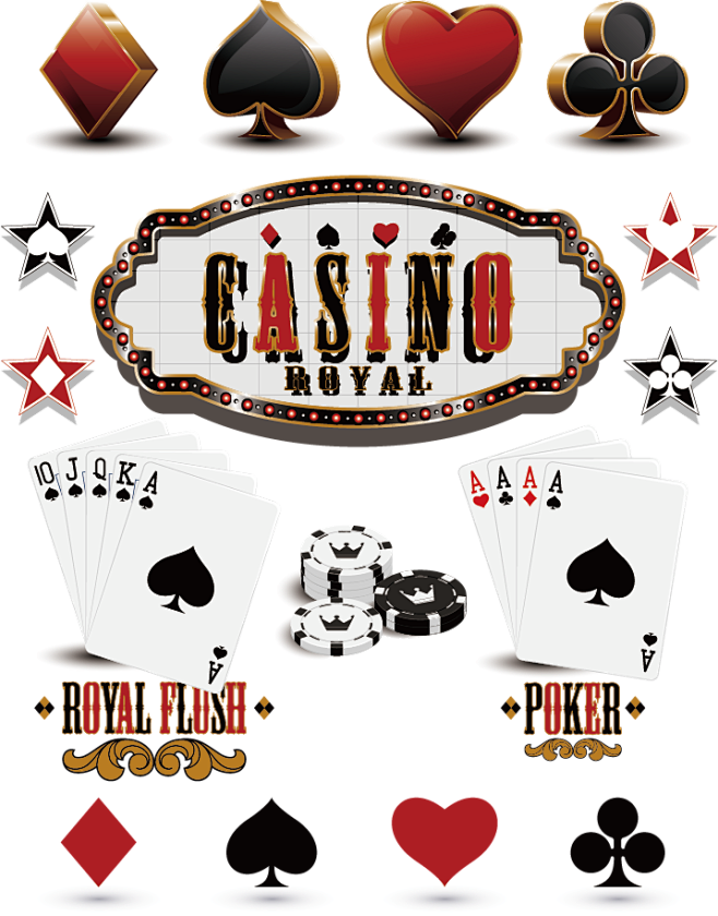 -扑克娱乐图标素材设计