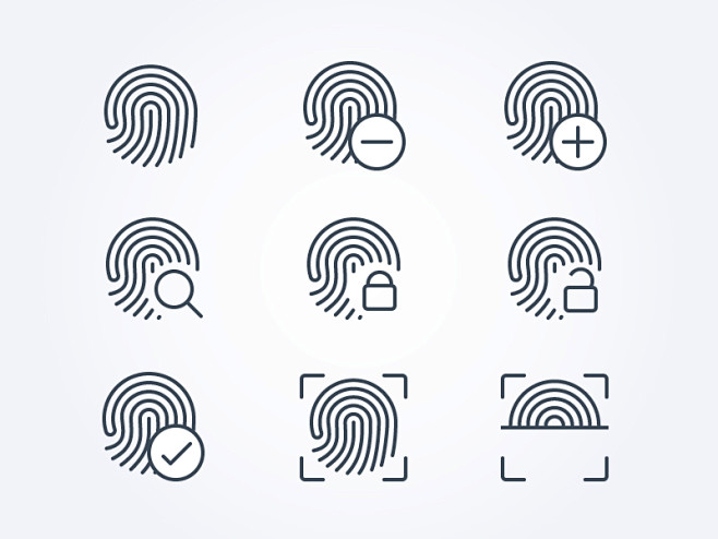 Fingerprint line ico...