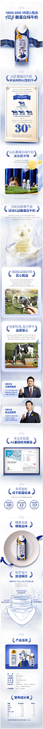 【新品首发】认养一头牛A2纯牛奶250ml*10盒β-酪蛋白整箱儿童-tmall.com天猫