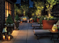 Hudson Hotel New York New York City, New York tree outdoor Courtyard backyard landscape lighting lighting home outdoor structure interior design Lobby Patio