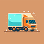 送货物流卡车货车插画矢量图设计素材