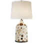 Dotty Ivory and Burnt Gold with Linen Shade