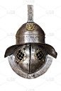 Murmillo helmet. Ancient roman gladiator reconstru