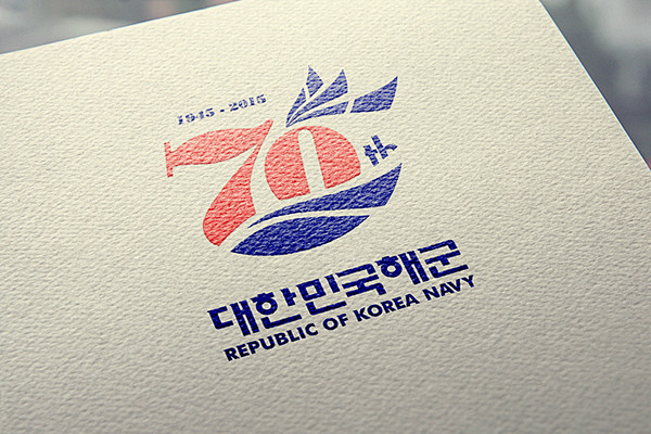 韩国海军第七十周年logo设计/70数字...