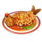 Squirrel Fish : Squirrel Fish is a food item that the player can cook. The recipe for Squirrel Fish is obtainable from Wanmin Restaurant for 5,000 Mora after reaching Adventure Rank 35. Depending on the quality, Squirrel Fish restores 30/32/34% of Max HP 
