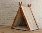 Cat house - Cat teepee (Canvas). Cat furniture, cat teepee bed, cat bed, pet teepee, modern cat furniture : Cat furniture - Cat teepee (Canvas). Comfortable house with a stable frame, especially for pets, who like to sleep or play with the owner in hide a