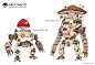 Shroombots - Mk.21 & Mk.22 , Emerson Tung : Shroombots are eco-friendly automaton powered by chemical reactions of fungi spores. While the fungi that grow on these shroombots are used mainly to power the robot itself, they could also be harvested for