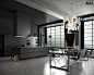 Vipp Kitchen : Interior design inspired on Vipp.Vipp kitchens renderings.