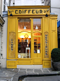 Cool entrance to a Paris hair salon. Photo by ... | Store & Cafe fr...