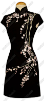 Cute Plum Blossom Embroidered Silk Cheongsam