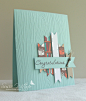 Woodgrain emboss folder card