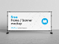 Free banner frame mockup / 300x125 : Free frame banner mockup in new format: 300x125 cm. Easy to download and use. 