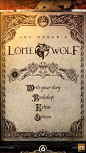 RPG游戏小说《Lone Wolf 孤狼》UI游戏界面