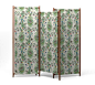 "Partition" folding screen Hermes "partition" angled and foldable screen that can be used to section off spaces and enhance the vertical appeal of Hermes fabrics. Reverse covered with cinnamon H Decoration canvas fabric. Opened: L76.8&
