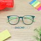 enson9时尚TR90方形大框平光镜 潮人男女款彩色超轻眼镜可配近视-淘宝网