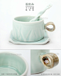饰物志|纸印系 青釉手工杯子 咖啡杯套装 手制瓷 日用生活陶瓷-淘宝网