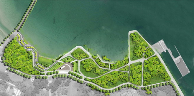 滨江景观规划设计-滨岛公园绿地景观设计平...
