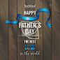 Happy Father's Day greeting card. Vector illustration #怀旧#