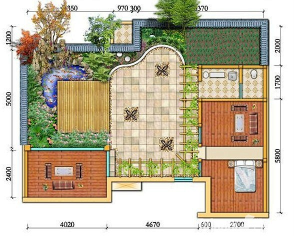 2011小庭院设计平面图欣赏—土拨鼠装饰...