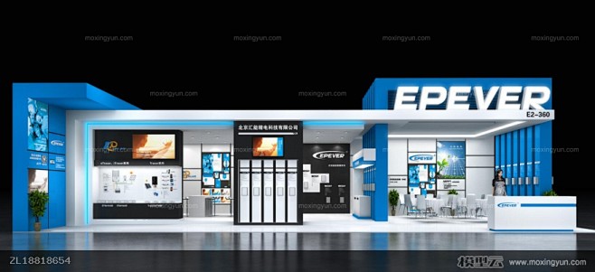 EPEVER汇能精电展览展示展台3d模型