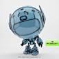 Cute robotic friendly toy character – CUTAN 3d model INFO: – all elements are chamfered and properly connected – original