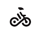 自行车标志 自行车 抽象 黑白色 简约 骑行 摩托车 商标设计  图标 图形 标志 logo 国外 外国 国内 品牌 设计 创意 欣赏