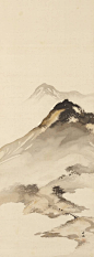 Mountain Landscape with Bridge by Odake Chikuha, 1878-1936 尾竹竹坡 Japan: 