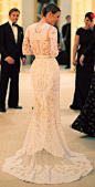 Vanessa Traina in custom Givenchy wedding gown, inspired by the archives