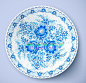 一款蓝色系花纹中式瓷碗设计素材