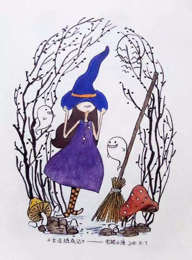 小女巫在成为真正的女巫之前笨拙的学习魔法...