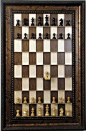 Vertical chess set from Amazon.