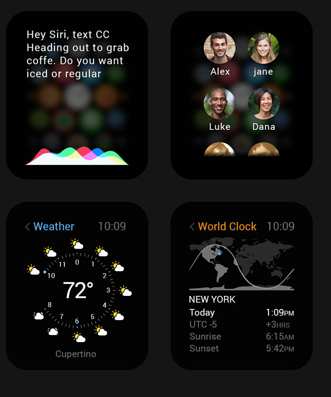 苹果手表ui界面设计Apple Watc...