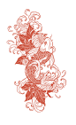 中国风传统纹样锦鲤图案