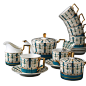 鎏金岁月欧式骨瓷咖啡茶具套装英式陶瓷下午茶杯具结婚礼物礼盒装-淘宝网