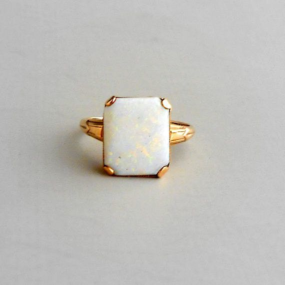 Art Deco Opal Ring. ...